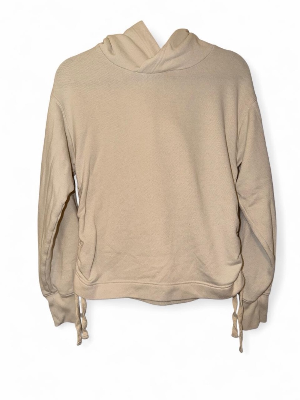 aerie Cream Cowl-Neck Drawstring Sweater